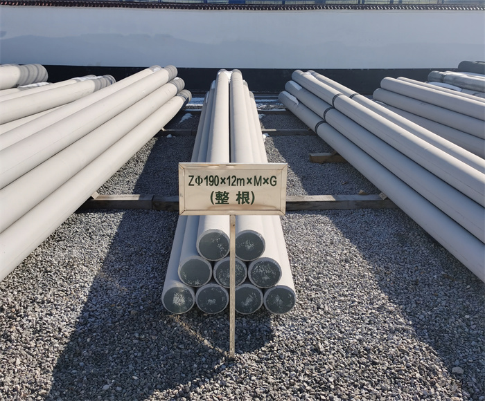 甘肃190×12米钢筋混凝土水泥电线杆